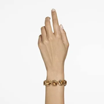 Swarovski Harmonia Bracelet - Gold-Tone, Yellow Cushion Cut Elegance