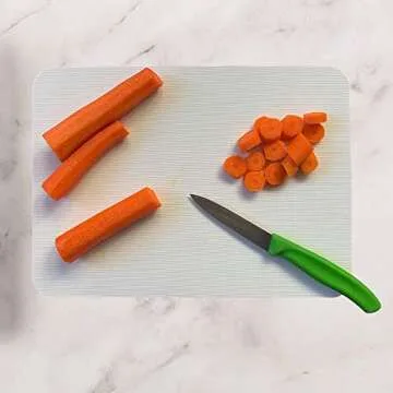 Simply Genius Plastic Cutting Boards for Kitchen - Color Coded Chopping Board Set - Flexible Cutting Mats for Meat & Vegetables - Dishwasher Safe, Non-Slip, BPA Free (4-Pack Gray, 8"x11")