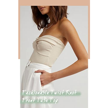 Stylish NTSWZYS Women's Strapless Crop Top for Summer