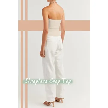 Stylish NTSWZYS Women's Strapless Crop Top for Summer