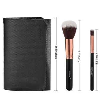 Refand Makeup Brushes Kit with PU Leather Bag - 18 Pcs
