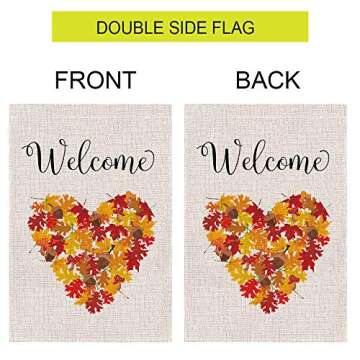Keniot Autumn Leaf Garden Flag - Double Sided Fall Decor