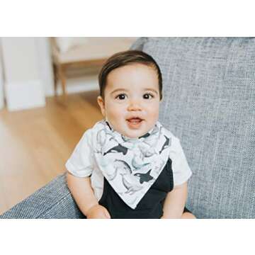 Copper Pearl Baby Bandana Bibs - 4 Pack Soft Cotton Baby Bibs for Drooling and Teething, Absorbent Drool Bibs for Baby Girl and Boy, Adjustable to Fit Newborns to Toddlers, Tons of Styles (Kai)