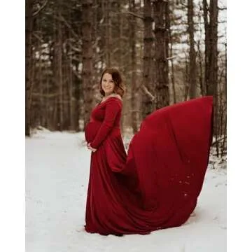Saslax Off-Shoulder Maternity Dress for Photography
