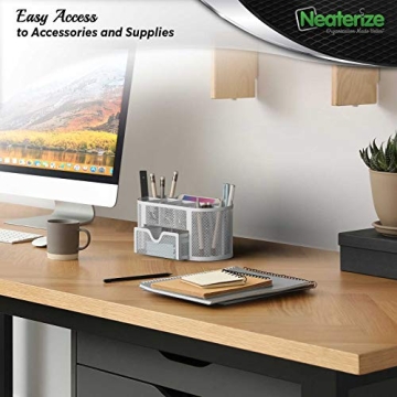 NEATERIZE Caddy Vibrant Mesh Desktop Organizer for Supplies