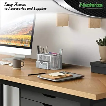 NEATERIZE Caddy Vibrant Mesh Desktop Organizer for Supplies