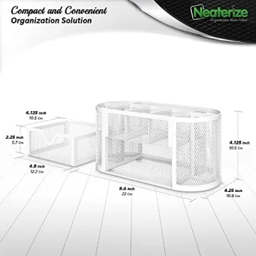 NEATERIZE Caddy Vibrant Mesh Desktop Organizer for Supplies