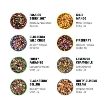 Tiesta Tea Favorites Loose Leaf Sampler Set - 8 Assorted Blends