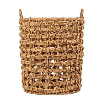 Creative Co-Op Round Water Hyacinth Baskets - Set of 2