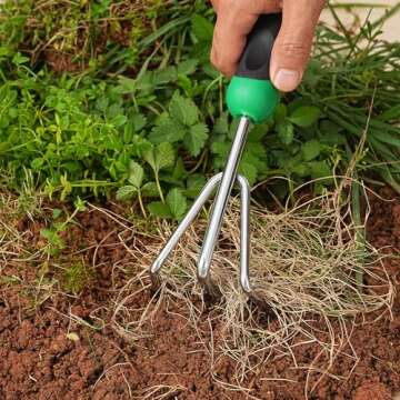 Ergonomic Mini Hand Rake for Easy Gardening Tasks