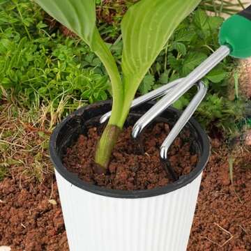 Ergonomic Mini Hand Rake for Easy Gardening Tasks