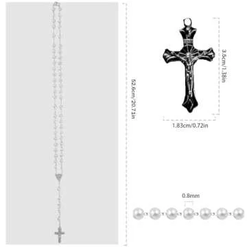 FLAFARY Rosary Set, First Communion Rosary for Girls and Boys, Rosary Beads Catholic for Men, Women ...
