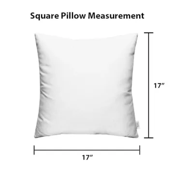 Resort Spa Home Decor Square Throw Pillows Set of 2 | 17"x 17"| All-Weather Spun Fabric | Water and Fade-Resistant | Outdoor Accent Pillows for Patio Furniture | Balmoral Opal