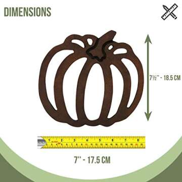 The Mammoth Design Pumpkin Trivets for Hot Dishes, Perfect Gift, Decorative Wooden Trivet, Coaster, ...