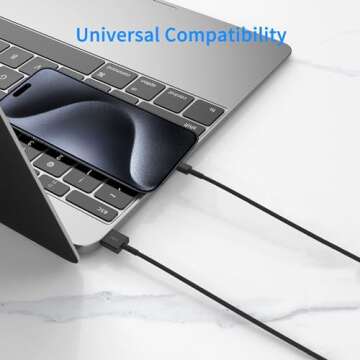 iPhone 15/16 Car Carplay Cable, USB A to USB C Cable for iPhone 15/16, 15/16 Pro Max, 15/16 Plus, iPad 10th Gen, iPad Pro 12.9/11, Air 5th/4th Gen,Mini 6th Gen Charger Cord, Car Charging Cable(Black)