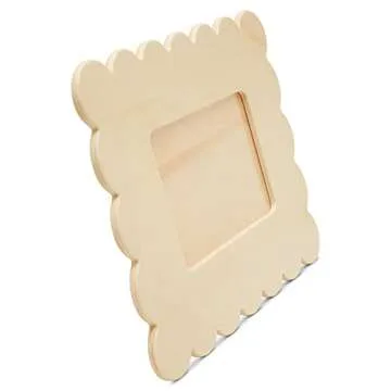 Scalloped Wooden Picture Frames for Crafts and Decorating, 6-3/8 Inch by 8-1/3 Inch, 3/16 Inch Thick, Pack of 5 Frames by Woodpeckers
