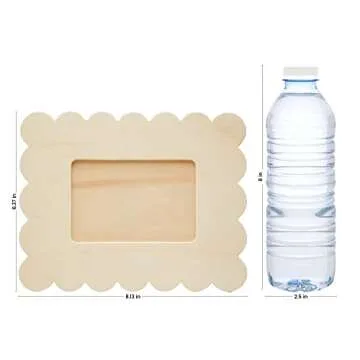 Scalloped Wooden Picture Frames for Crafts and Decorating, 6-3/8 Inch by 8-1/3 Inch, 3/16 Inch Thick, Pack of 5 Frames by Woodpeckers