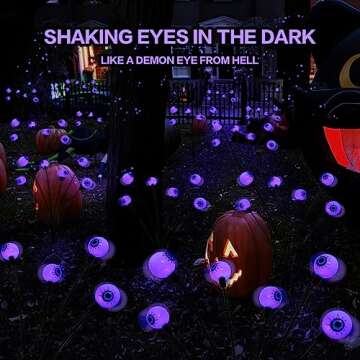 Scary Eyeball Solar Lights for Outdoor Halloween Decor