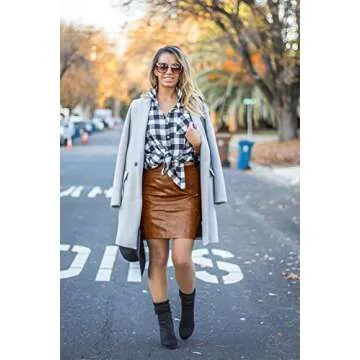 Stylish Zeagoo Women Faux Leather Pencil Skirt Collection