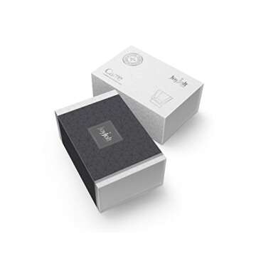 JoyJolt Carre Square Scotch Glasses, Old Fashioned Whiskey Glasses 10-Ounce, Ultra Clear Whiskey Glass for Bourbon and Liquor Set Of 2 Glassware