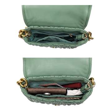 Montana West Quilted Evening Handbags for Women Crossbody Bags Trendy Small Purses and Top Handle Handbags MWC-060AGN