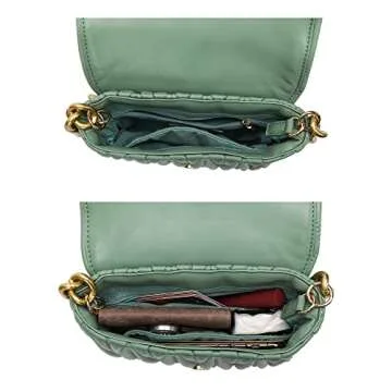 Montana West Quilted Evening Handbags for Women Crossbody Bags Trendy Small Purses and Top Handle Handbags MWC-060AGN