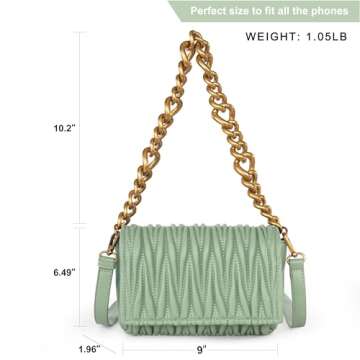 Montana West Quilted Evening Handbags for Women Crossbody Bags Trendy Small Purses and Top Handle Handbags MWC-060AGN