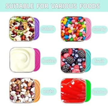 HTEVW 6Pack 6oz Stainless Steel Snack Containers for Kids