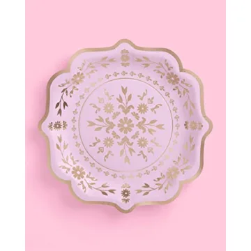 xo, Fetti Pastel China Plates - Elegant Disposable Tableware