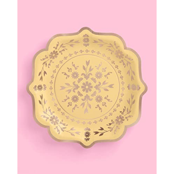 xo, Fetti Pastel China Plates - Elegant Disposable Tableware