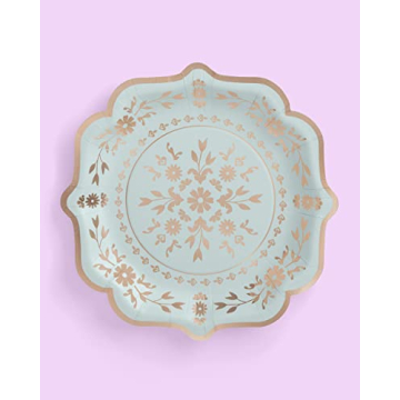xo, Fetti Pastel China Plates - Elegant Disposable Tableware