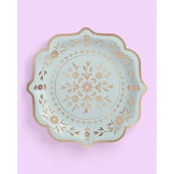 xo, Fetti Pastel China Plates - Elegant Disposable Tableware