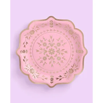 xo, Fetti Pastel China Plates - Elegant Disposable Tableware