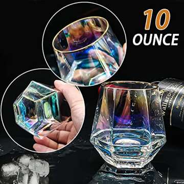Diamond Whiskey Glasses Set for Elegant Cocktail Drinking