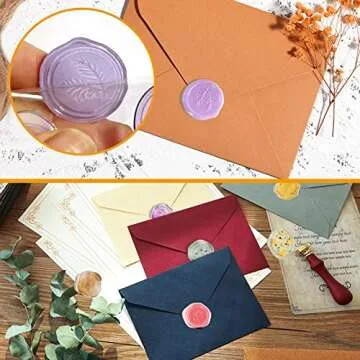 Stylish Wedding Wax Seal Stickers - 108 Unique Designs