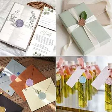 Stylish Wedding Wax Seal Stickers - 108 Unique Designs