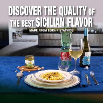 SICANIA Pistachio Pesto Sauce, Savor the Taste of Sicily with Our Healthy, Palm Oil-Free Recipe - Ready-to-Eat, 6.35 oz (180Gr)