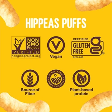 Hippeas Organic Chickpea Puffs Vegan White Cheddar 10OZ