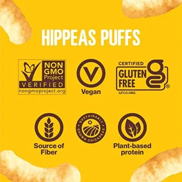 Hippeas Organic Chickpea Puffs Vegan White Cheddar 10OZ