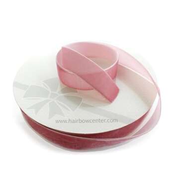 1" Velvet Ribbon Dusty Rose 5 Yards HairBow Center