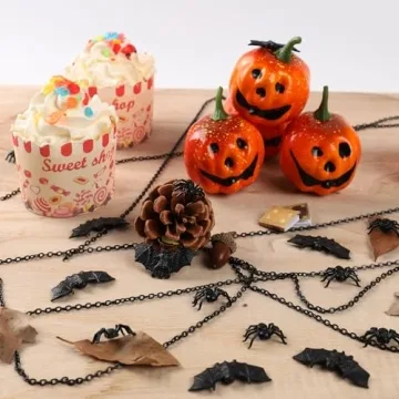 OZIO 200 Pcs Mini Spiders Bats for Halloween Fun