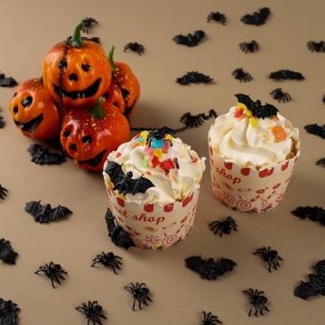 OZIO 200 Pcs Mini Spiders Bats for Halloween Fun