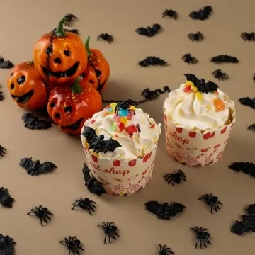 OZIO 200 Pcs Mini Spiders Bats for Halloween Fun