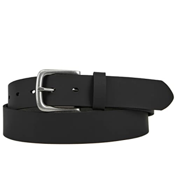 VATAN Men's Genuine Leather Casual Every Day Jeans Belts, Handmade Men Leather Belt with Gift Box (A-Black, 30 (Waist 28))