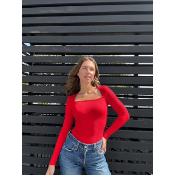 OQQ Women's Sexy Ribbed Bodysuit - Perfect For Any Occasion