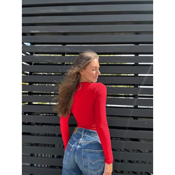 OQQ Women's Sexy Ribbed Bodysuit - Perfect For Any Occasion