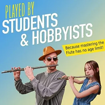 Mendini Closed Hole C Flute for Beginners - Elegant 16-Key Set