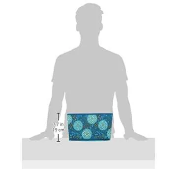 Everything Mary Teal Floral Knitting Craft Yarn Bin - Organizer Project Caddy Organizer Storage Tote - Large Premium Box or Knitting, Yarn, Crotchet - Yarn & Notions Organization - Tangle Free Yarn