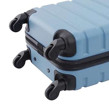 Wrangler Hardside Spinner Carry-On Luggage, Blue Heaven, 22-Inch