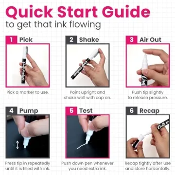 Fine Tip White Chalk Markers - Versatile 4 Pack for All Surfaces